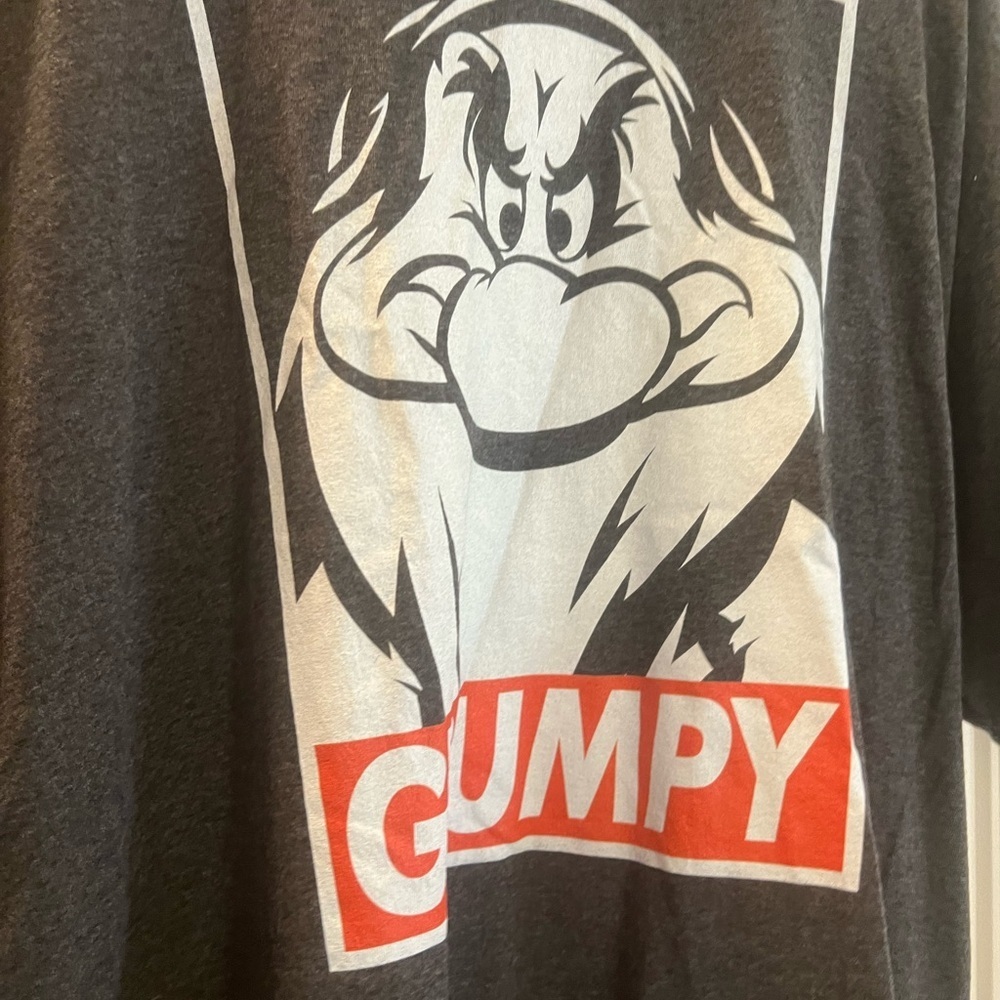 Gray Grumpy Character T-Shirt XXl